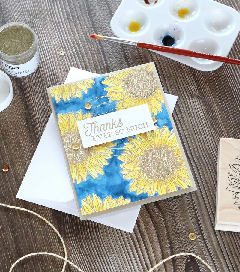 Hero Arts K6288 Wood Stamps, Hero Florals Sunflower - Image 2